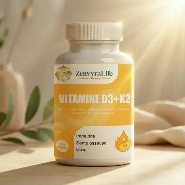 Vitamine D3 + K2 | ZenvyraLife Maroc
